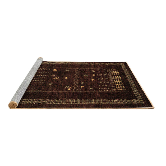 Sideview of Machine Washable Oriental Brown Modern Rug, wshabs4244brn