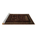 Sideview of Machine Washable Oriental Brown Modern Rug, wshabs4244brn