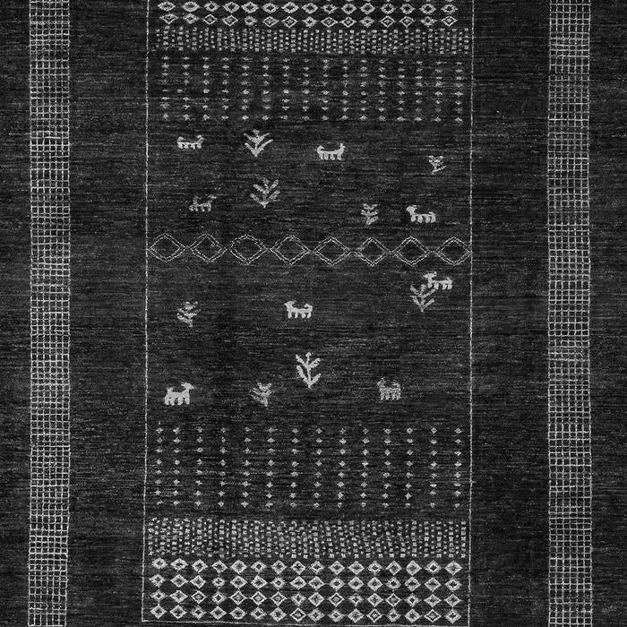 Machine Washable Oriental Gray Modern Rug, wshabs4244gry