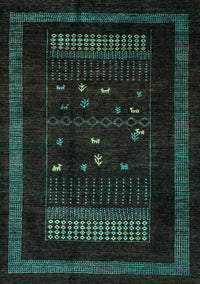 Oriental Turquoise Modern Rug, abs4244turq