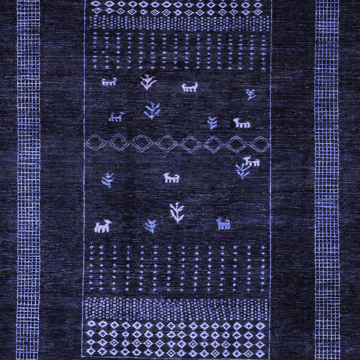 Machine Washable Oriental Blue Modern Rug, wshabs4244blu