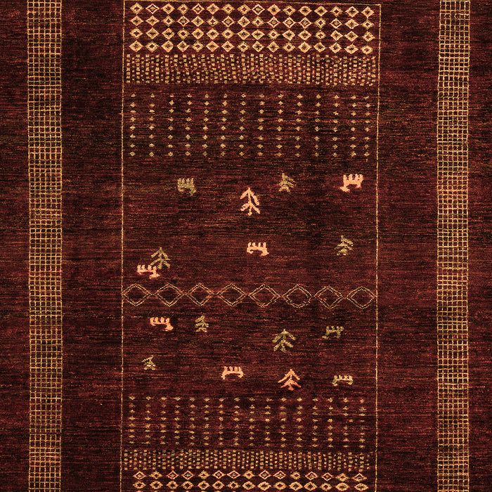 Machine Washable Oriental Orange Modern Area Rugs, wshabs4244org