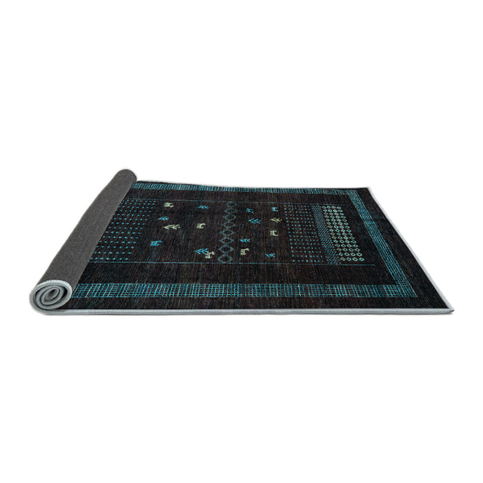 Sideview of Oriental Light Blue Modern Rug, abs4244lblu