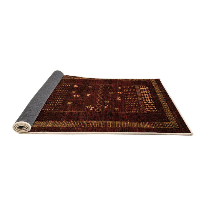 Sideview of Oriental Orange Modern Rug, abs4244org