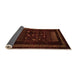 Sideview of Oriental Orange Modern Rug, abs4244org