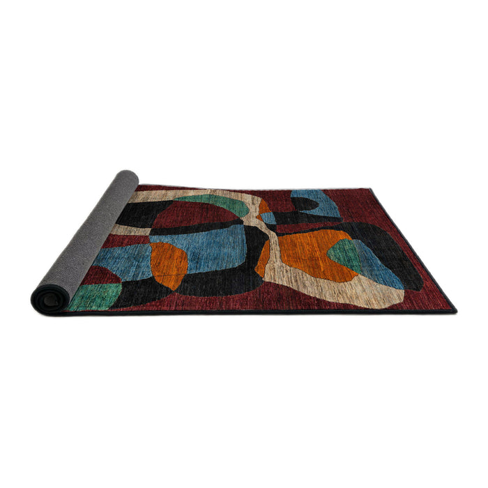 Sideview of Abstract Red Oriental Rug, abs4245