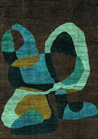 Oriental Turquoise Modern Rug, abs4245turq