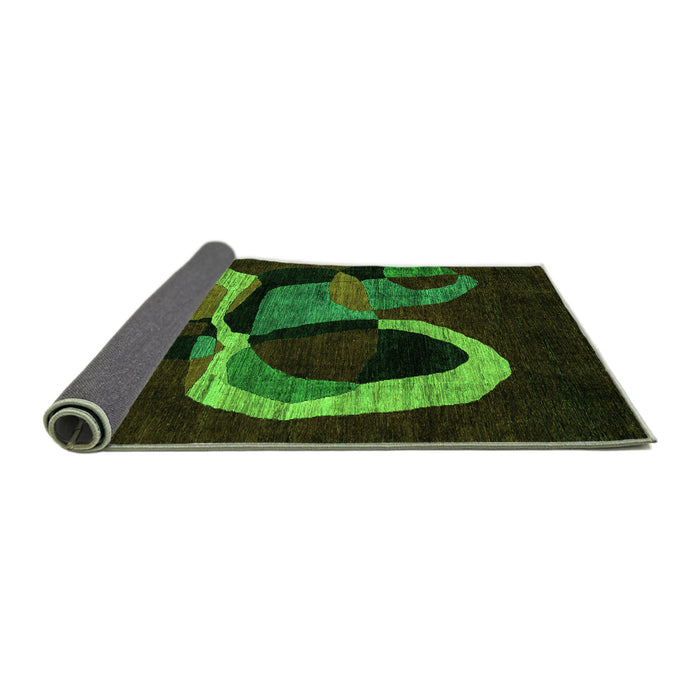 Sideview of Oriental Green Modern Rug, abs4245grn