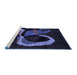 Sideview of Machine Washable Oriental Blue Modern Rug, wshabs4245blu