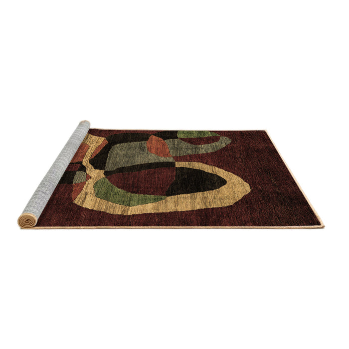 Sideview of Machine Washable Oriental Brown Modern Rug, wshabs4245brn