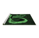 Sideview of Machine Washable Oriental Emerald Green Modern Area Rugs, wshabs4245emgrn