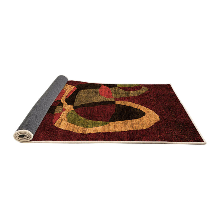 Sideview of Oriental Orange Modern Rug, abs4245org
