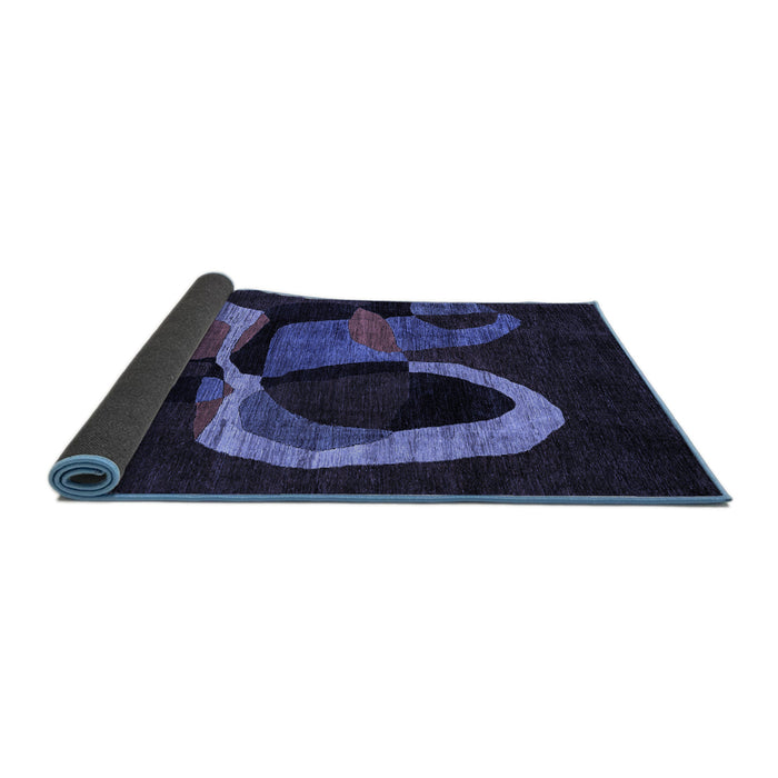 Sideview of Oriental Blue Modern Rug, abs4245blu