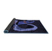 Sideview of Oriental Blue Modern Rug, abs4245blu