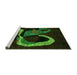 Sideview of Machine Washable Oriental Green Modern Area Rugs, wshabs4245grn