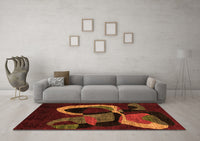 Machine Washable Oriental Orange Modern Rug, wshabs4245org