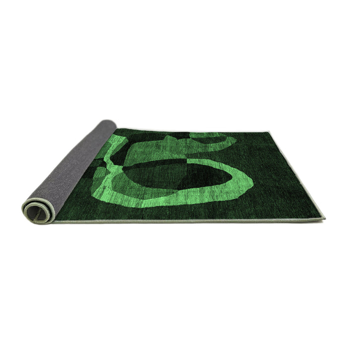 Sideview of Oriental Emerald Green Modern Rug, abs4245emgrn