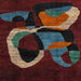 Square Abstract Red Oriental Rug, abs4245