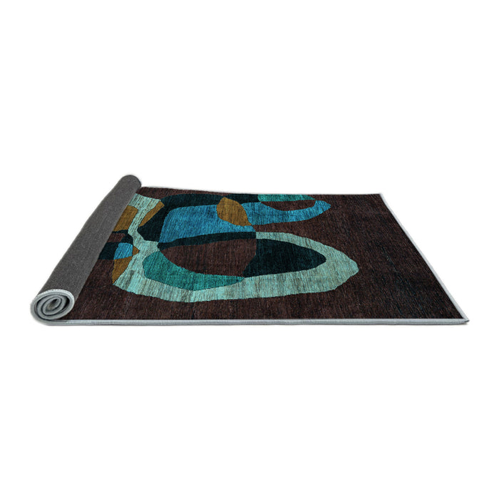 Sideview of Oriental Light Blue Modern Rug, abs4245lblu