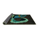 Sideview of Oriental Turquoise Modern Rug, abs4245turq