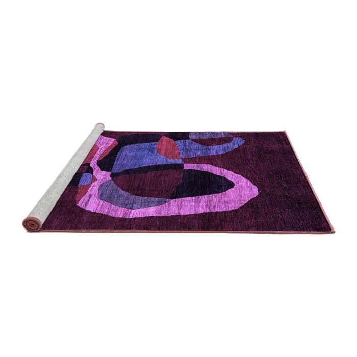 Sideview of Machine Washable Oriental Purple Modern Area Rugs, wshabs4245pur