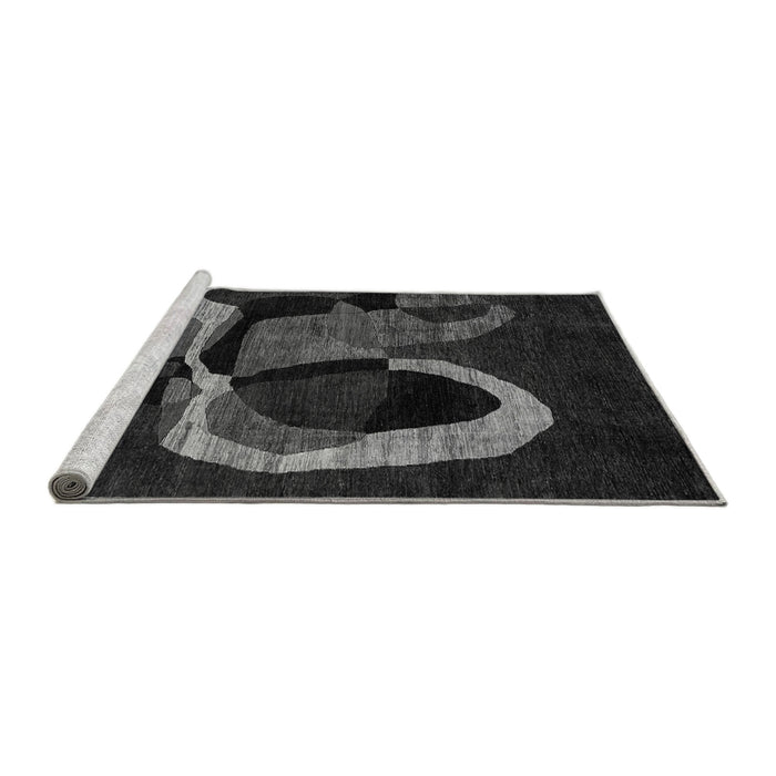 Sideview of Machine Washable Oriental Gray Modern Rug, wshabs4245gry