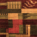 Square Machine Washable Oriental Orange Modern Area Rugs, wshabs4246org