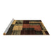 Sideview of Machine Washable Oriental Brown Modern Rug, wshabs4246brn