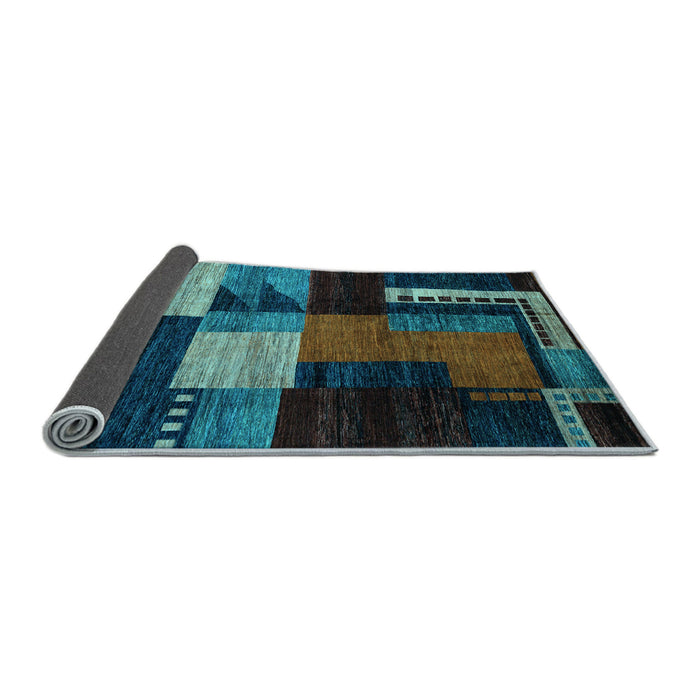 Sideview of Oriental Light Blue Modern Rug, abs4246lblu