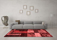 Machine Washable Oriental Red Modern Rug, wshabs4246red