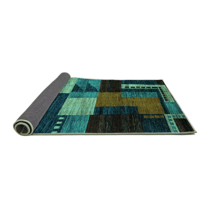 Sideview of Oriental Turquoise Modern Rug, abs4246turq