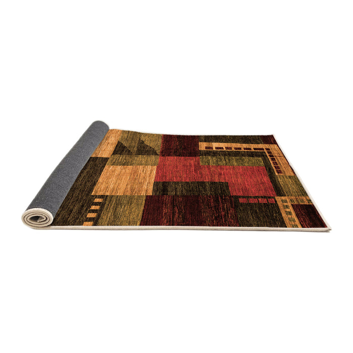 Sideview of Oriental Orange Modern Rug, abs4246org