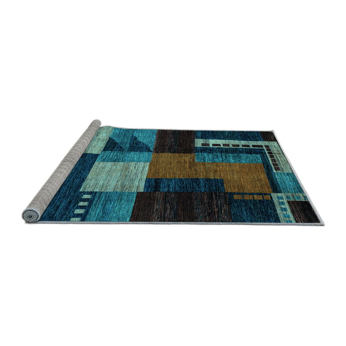 Sideview of Machine Washable Oriental Light Blue Modern Rug, wshabs4246lblu