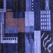 Square Oriental Blue Modern Rug, abs4246blu