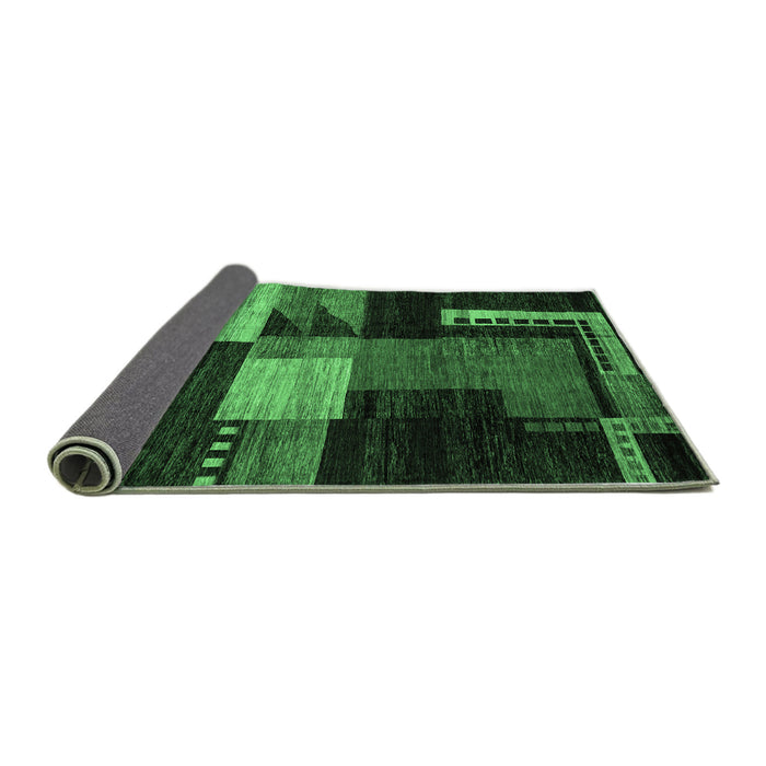Sideview of Oriental Emerald Green Modern Rug, abs4246emgrn