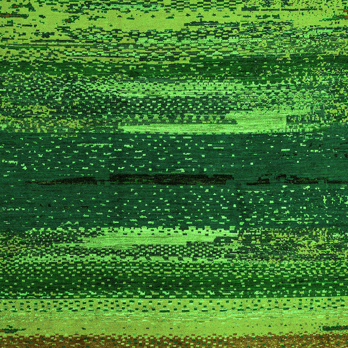 Machine Washable Oriental Green Modern Area Rugs, wshabs4247grn