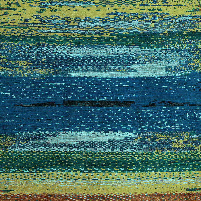 Oriental Light Blue Modern Rug, abs4247lblu