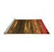 Sideview of Machine Washable Oriental Orange Modern Area Rugs, wshabs4247org