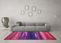 Machine Washable Oriental Pink Modern Rug, wshabs4247pnk