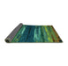 Sideview of Oriental Turquoise Modern Rug, abs4247turq