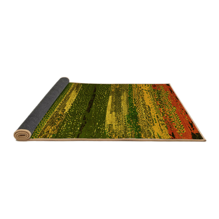 Sideview of Oriental Yellow Modern Rug, abs4247yw