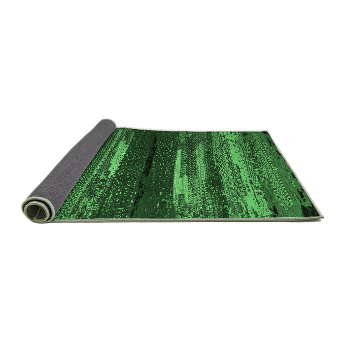 Sideview of Oriental Emerald Green Modern Rug, abs4247emgrn