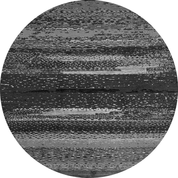 Round Oriental Gray Modern Rug, abs4247gry