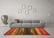 Machine Washable Oriental Orange Modern Area Rugs in a Living Room, wshabs4247org