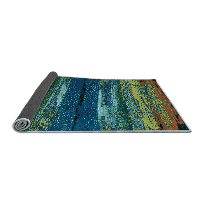 Sideview of Oriental Light Blue Modern Rug, abs4247lblu