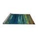 Sideview of Machine Washable Oriental Light Blue Modern Rug, wshabs4247lblu