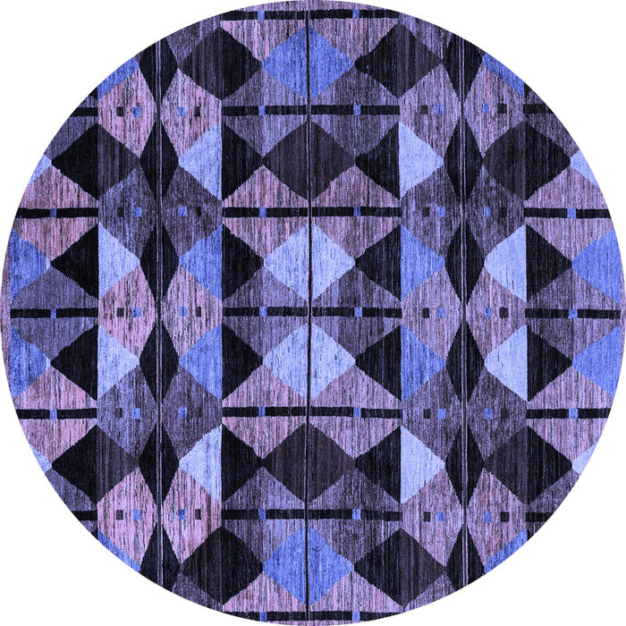 Round Oriental Blue Modern Rug, abs4248blu
