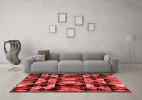 Machine Washable Oriental Red Modern Rug, wshabs4248red