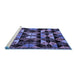 Sideview of Machine Washable Oriental Blue Modern Rug, wshabs4248blu