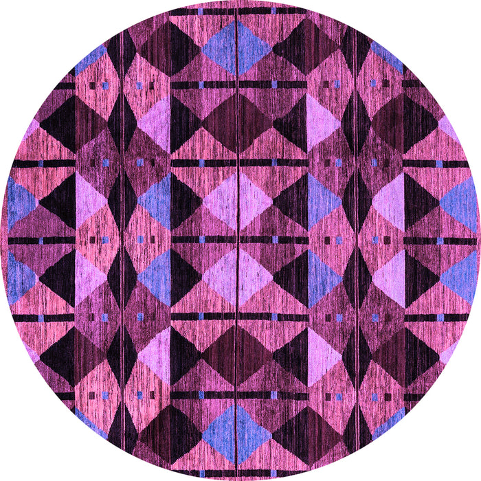 Round Oriental Purple Modern Rug, abs4248pur